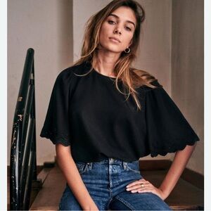 Sezane Léopoldine Blouse Noir. - Size 38